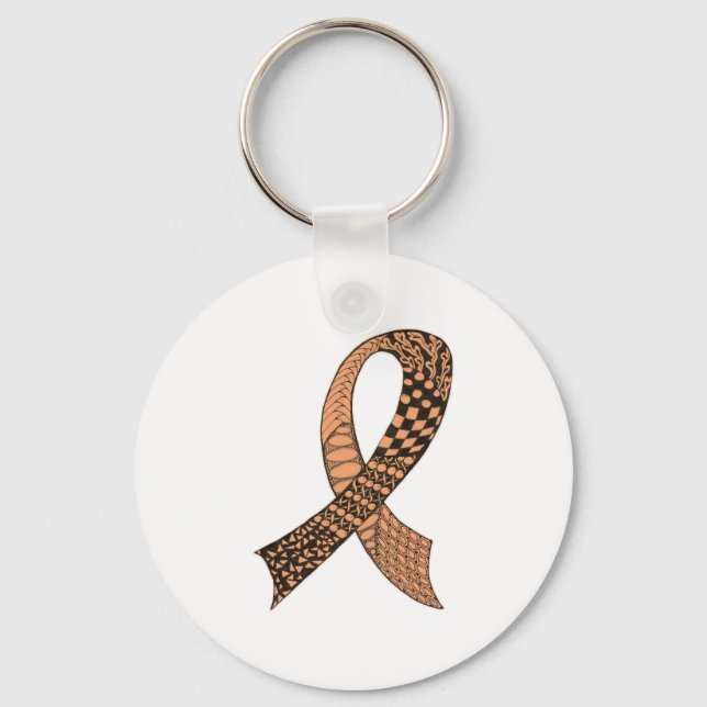 Porte-clés Ruban de sensibilisation au cancer de n'importe qu (Recto)