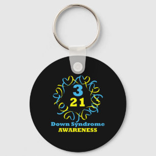 Porte-clés Ruban de sensibilisation au syndrome de Down 321 b