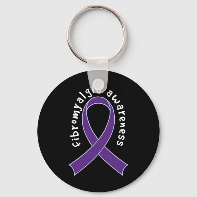Porte-clés Ruban de soutien de la sensibilisation (Recto)