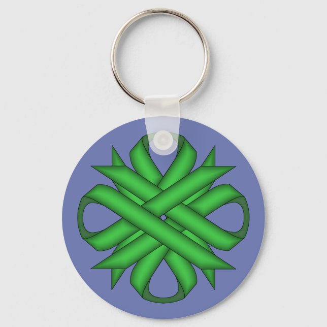 Porte-clés Ruban de trèfle vert par Kenneth Yoncich (Recto)