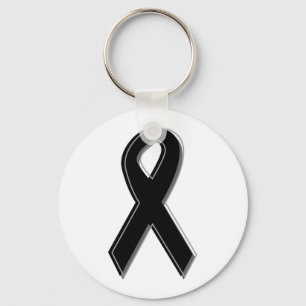 Porte-clés Ruban noir de conscience