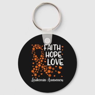 Porte-clés Ruban Sang Cancer Faith Hope Love Leukemia Awar