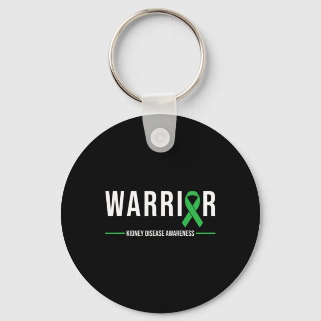 Porte-clés Ruban vert pour la récupération du guerrier de sen (Recto)