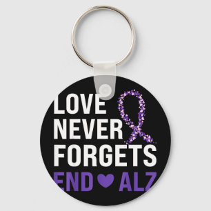 Porte-clés Ruban Violet de Sensibilisation à Alzheimer Maman