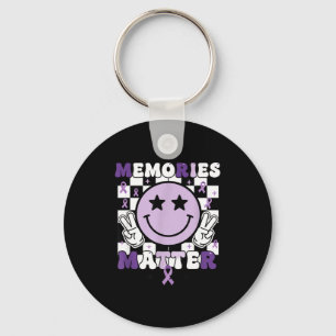 Porte-clés Ruban violet de sensibilisation à la maladie d'Alz