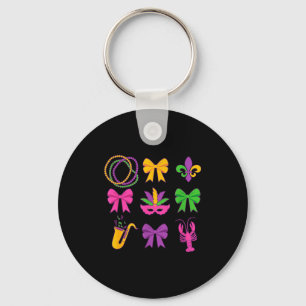 Porte-clés Rubans de Coquette Mardi Gras Mignons 