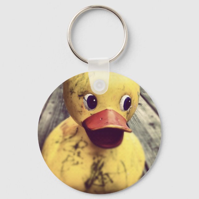 Porte-clés Rubber Jaune Ducky Couvert en Dirt! (Recto)