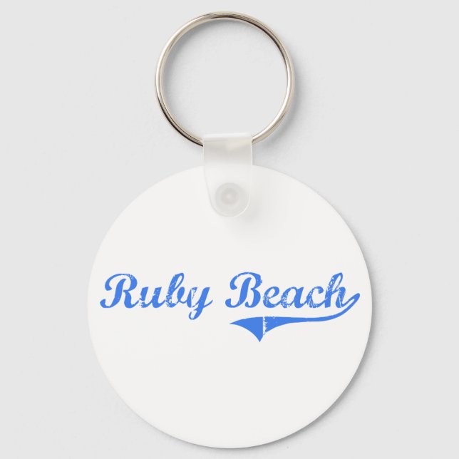 Porte-clés Ruby Beach Washington Classic Design (Recto)