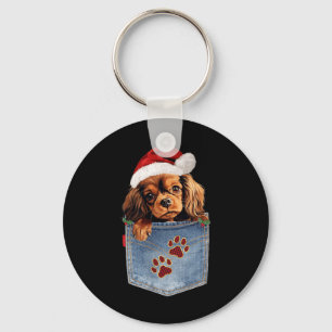 Porte-clés Ruby Cavalier King Charles Spaniel qui regarde
