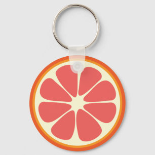 Porte-clés Ruby Red Grapefruit Juicy Sweet Citrus Fruit Slice