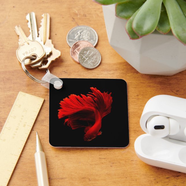 Porte-clés Ruby Red Siamese Lutter contre le poisson (Bureau)