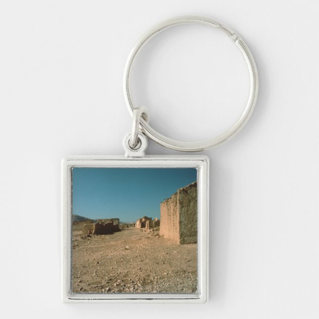 Porte-clés Rue de village avec des Chambres (Devant)