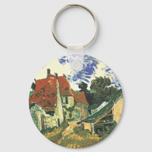 Porte-clés Rue du village à Auvers par Vincent van Gogh