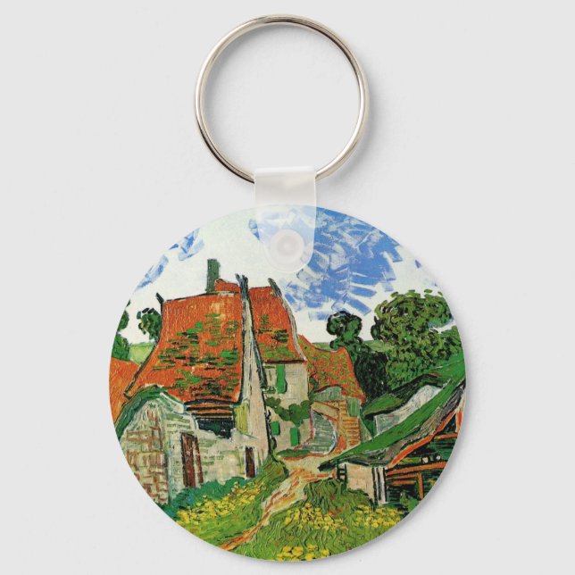 Porte-clés Rue du village par Vincent van Gogh (Recto)