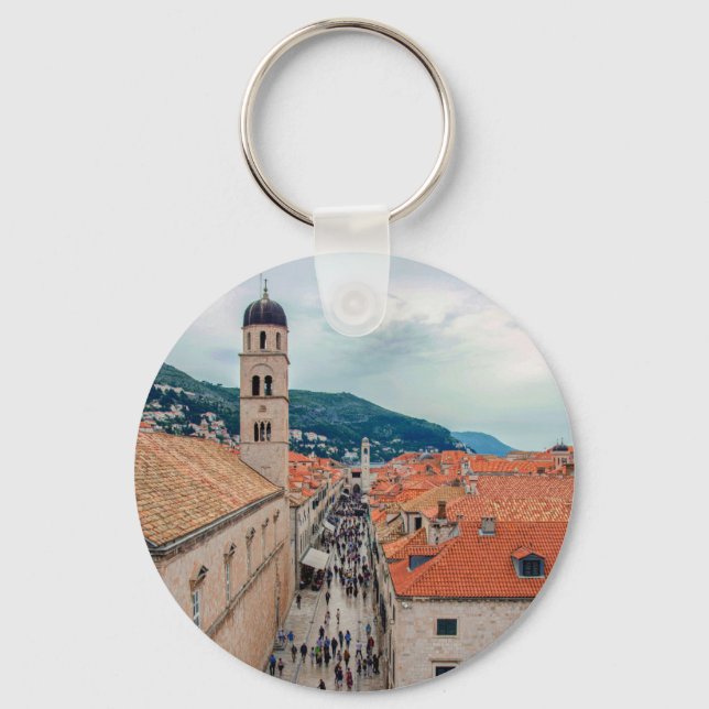 Porte-clés Rue principale de Dubrovnik, Croatie (Recto)