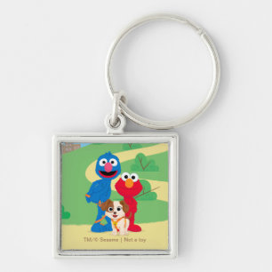 Porte-clés Rue Sésame Tango Avec Grover & Elmo