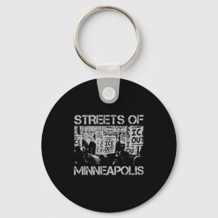 Porte-clés Rues de minneapolis en ce moment glace dehors