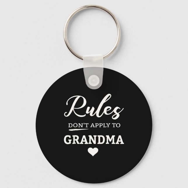 Porte-clés Rules Don't Apply To Grandma  (Recto)