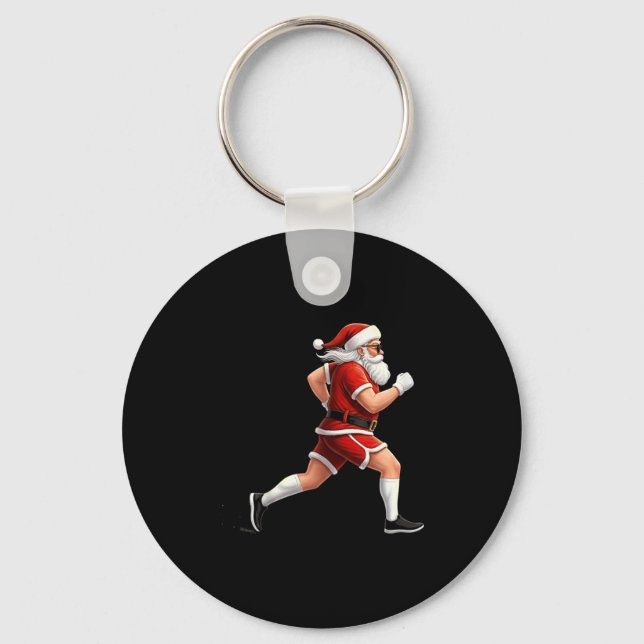 Porte-clés Running Santa Christmas Graphic Runner Run Maratho (Recto)