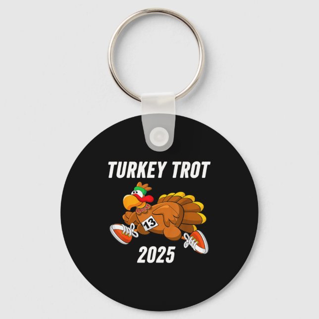 Porte-clés Running Turkey Trot Thanksgiving 2025 For Boys Gir (Recto)