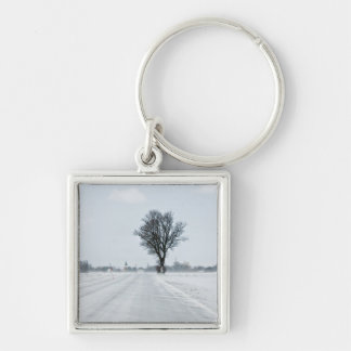 Porte-clés Rural winter road