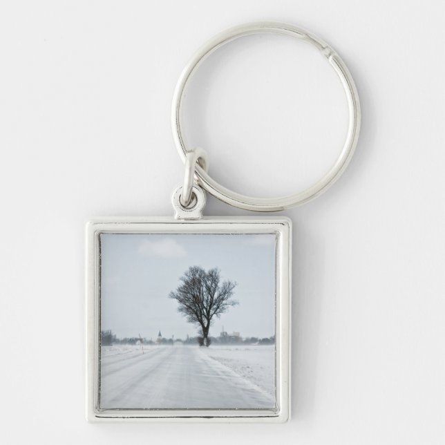 Porte-clés Rural winter road (Devant)