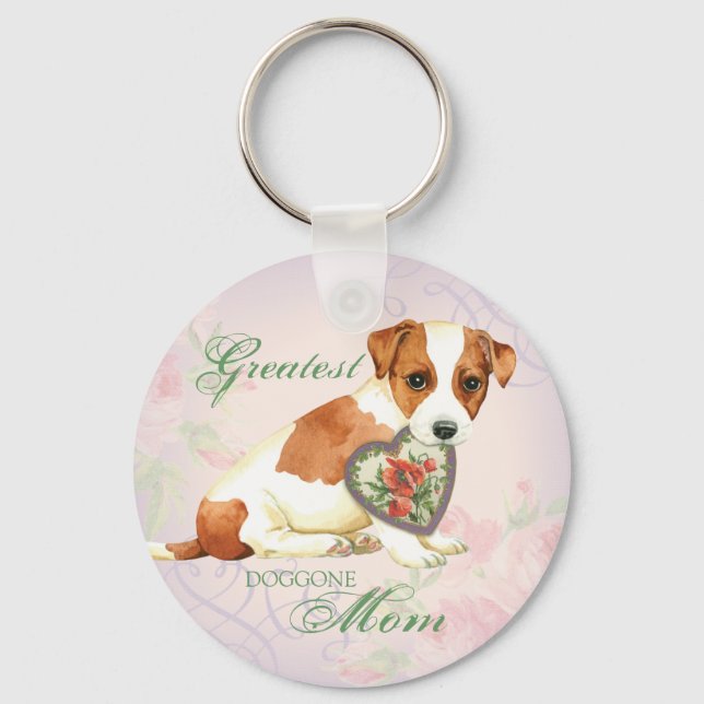 Porte-clés Russell Terrier Heart Maman (Recto)