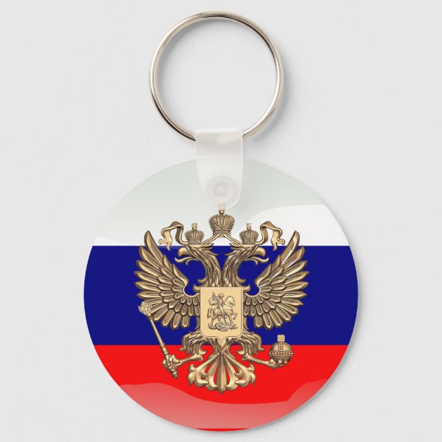 Porte-clés Russian glossy flag (Recto)