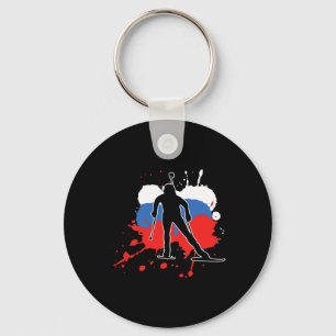 Porte-clés Russie Drapeau Biathloniste - Biathlon russe
