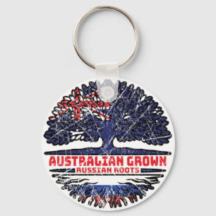 Porte-clés Russie Russie Australie Australie racine arbre