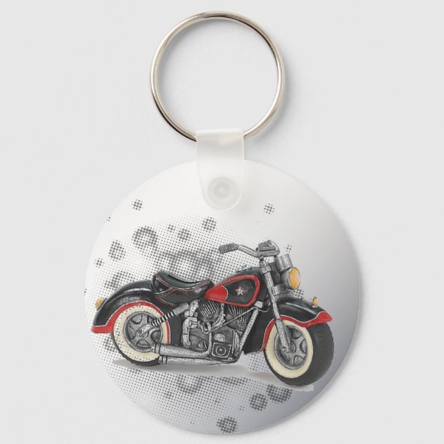 Porte-clés Rustic grunge Motorcyle Biker Wedding (Recto)