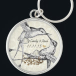 Porte-clés Rustic Romantic Hummingbird Kiss Love BirdWedding<br><div class="desc">Lovebird Theme Cottagecore Farmcore Aesthetic For that New Car you got her for your Wedding Anniversary or for their Wedding Day Getaway Car to drive off in at the Wedding Ceremony. OR after all these wonderful years NOW for your 10th Anniversary , GO BIG! Aluminum is common in cars, so......</div>