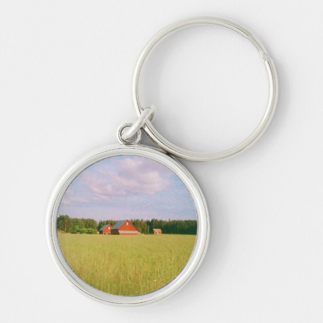 Porte-clés Rustic summer field, Helsingia, Sweden (Devant)