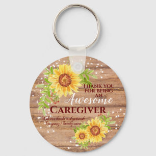 Porte-clés Rustique Awesome aideur floral tournesol
