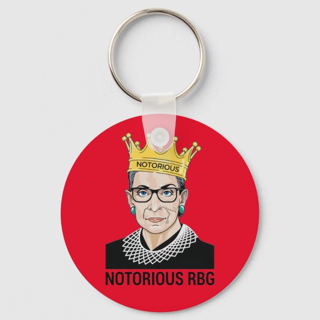 Porte-clés Ruth Bader Ginsburg - Célèbre RBG (Recto)