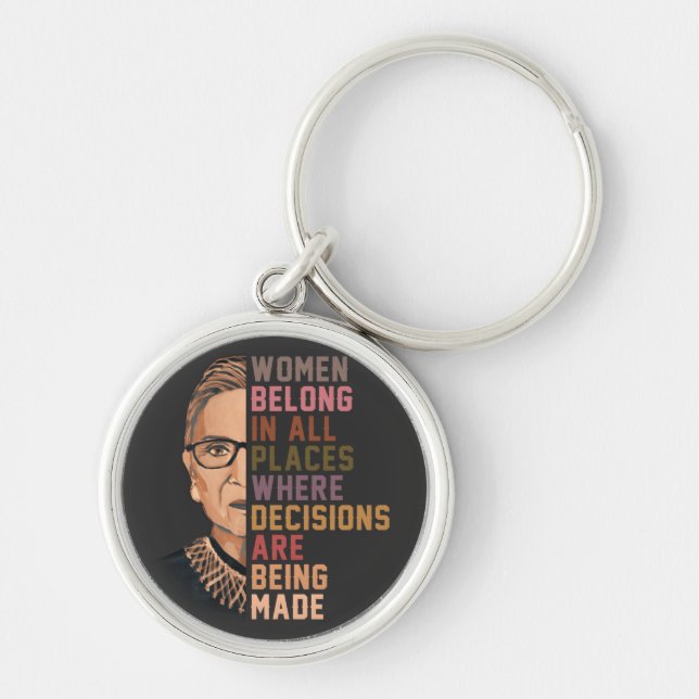 Porte-clés Ruth Bader Ginsburg RBG (Devant)