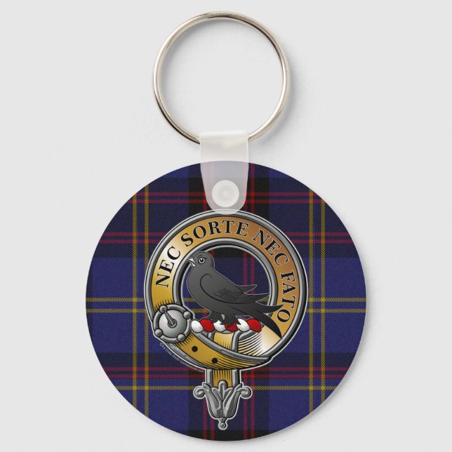 Porte-clés Rutherford Tartan & Badge (Recto)