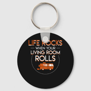 Porte-clés RV Camping Life Rocks Salon Rolls