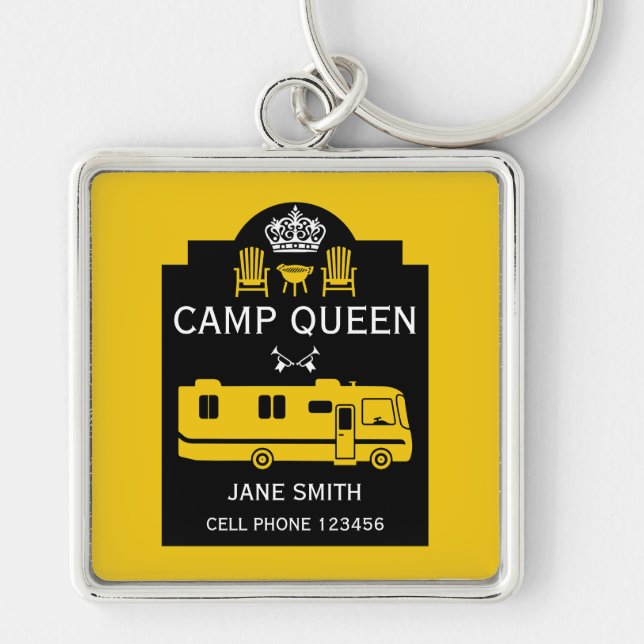 Porte-clés RV Camping Queen USA (Devant)
