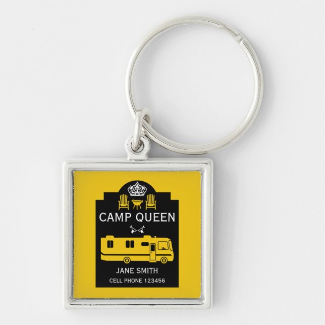 Porte-clés RV Camping Queen USA (Devant)