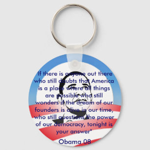 Porte-clés RWB d'Obama de rêve américain
