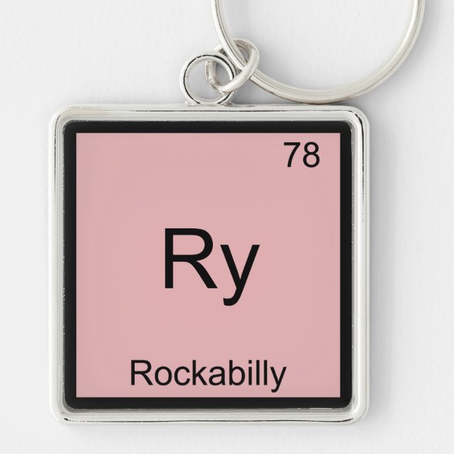 Porte-clés Ry - Rockabilly Funny Chimie Élément Symbole Tee (Devant)