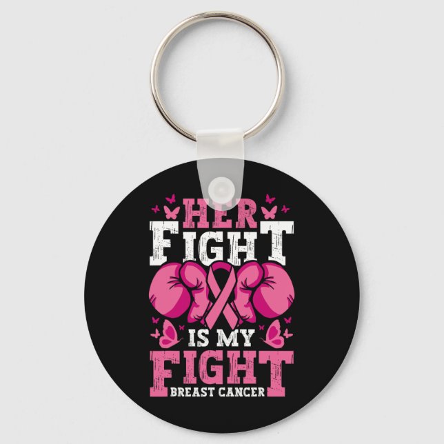 Porte-clés Sa Lutte Est Ma Lutte Gants De Boxe De Combat Canc (Recto)