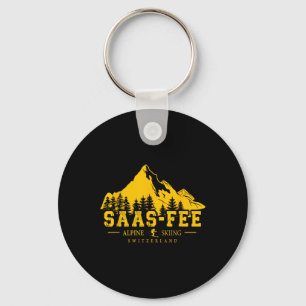 Porte-clés Saas-fee Suisse Station de ski Ski alpin Suisse