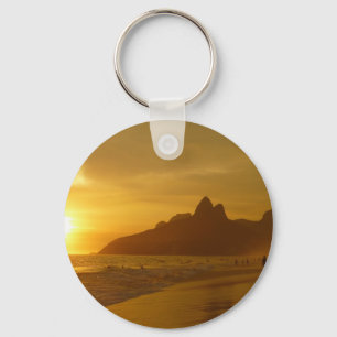 Porte-clés Sable tropical d'amour de paix de l'eau d'océan de