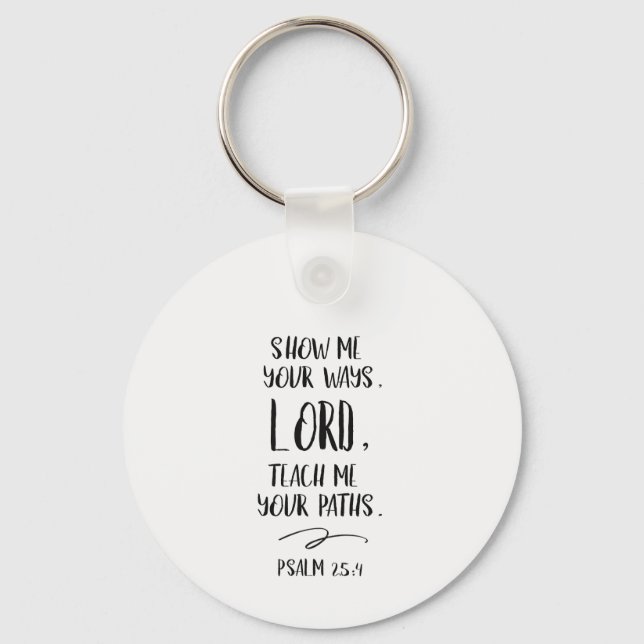 Porte-clés Sac à main éclaboussé de bleu avec verset biblique (Recto)