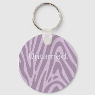 Porte-clés Sac à motif zèbre violet