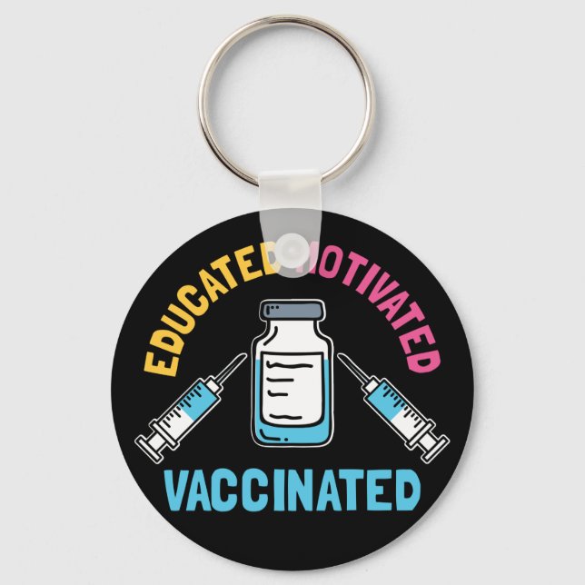 Porte-clés Sac vacciné contre le COVID éducatif (Recto)