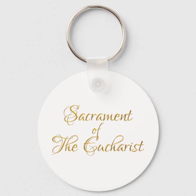 Porte-clés Sacrament of The Eucharist Golden 3D Look (Recto)