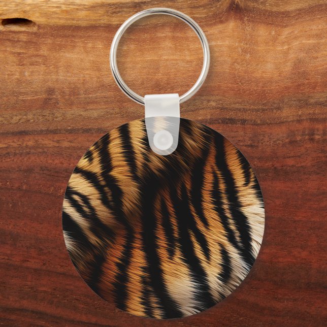 Porte-clés Safari Tigre noir orange (Recto)